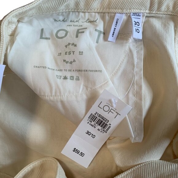 LOFT Women's Skinny Jeans in Cream - Picture 10 of 12